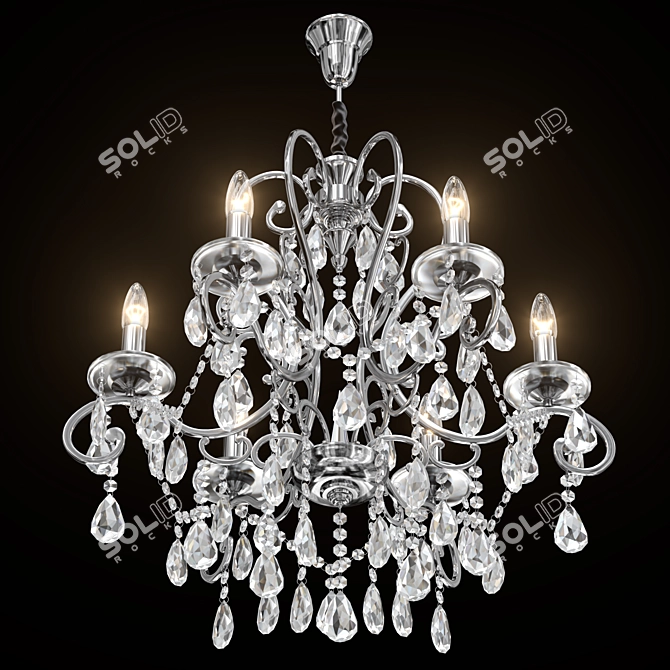 Elegant Chiaro Suzanne Chandelier 3D model image 4