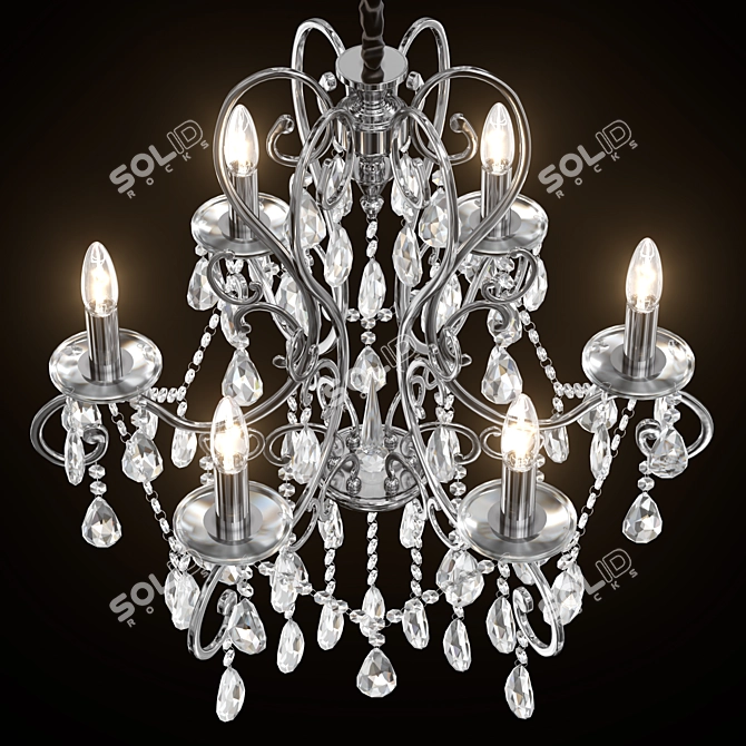 Elegant Chiaro Suzanne Chandelier 3D model image 5