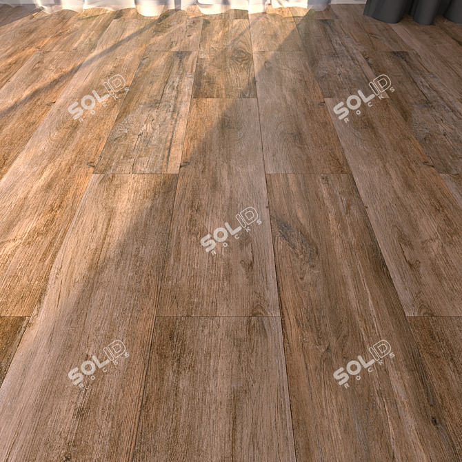 Yurtbay Ashford Brown 20x120cm: Multi-Texture, High Definition Parquet Flooring 3D model image 1