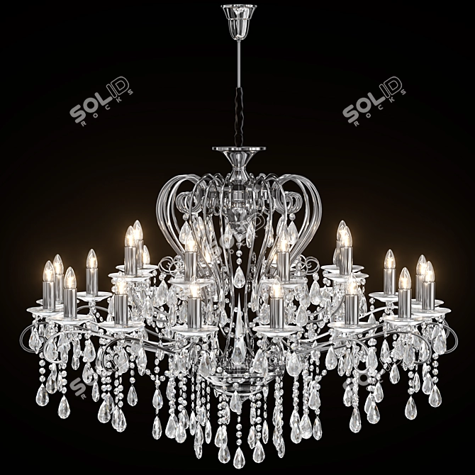 Luxury Chiaro Suzanne Chandelier 3D model image 1