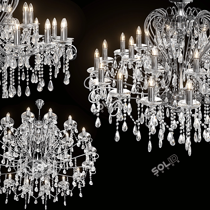 Luxury Chiaro Suzanne Chandelier 3D model image 3