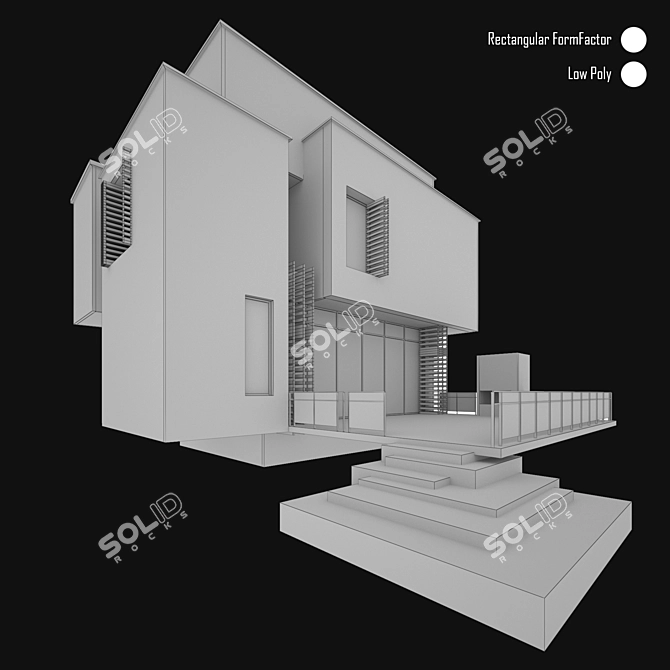 Color-Changing Tiny House: Versatile 3D Max Model 3D model image 3