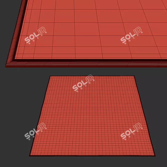 Serene Crafted Sea Rug 3D model image 2