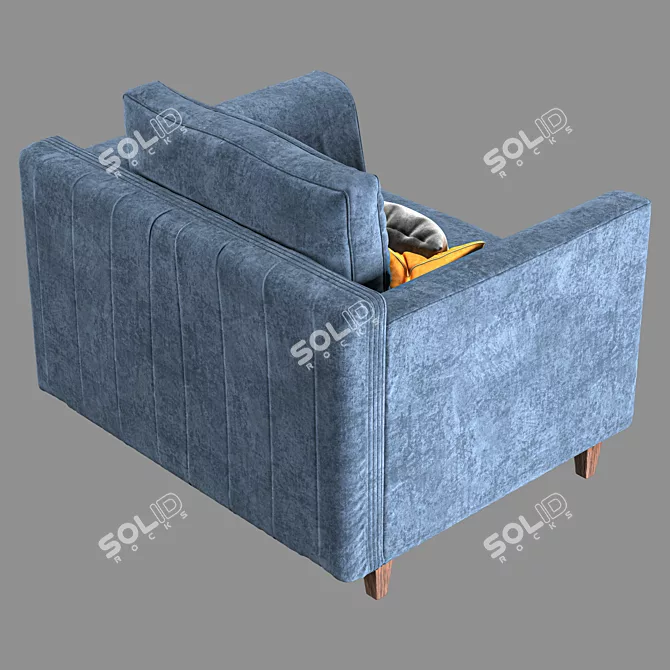 Stylish Single Seater Sofa 3D model image 3