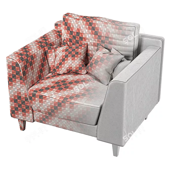 Stylish Single Seater Sofa 3D model image 9