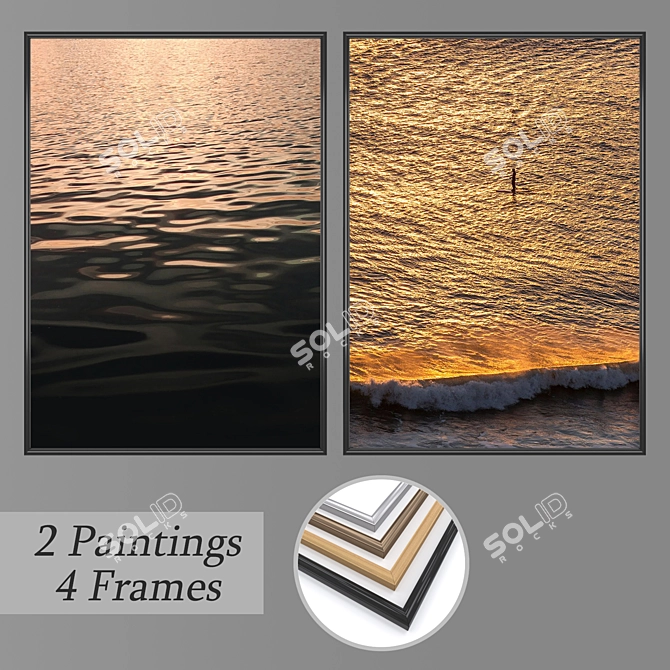 Elegant Wall Art Set 3D model image 1