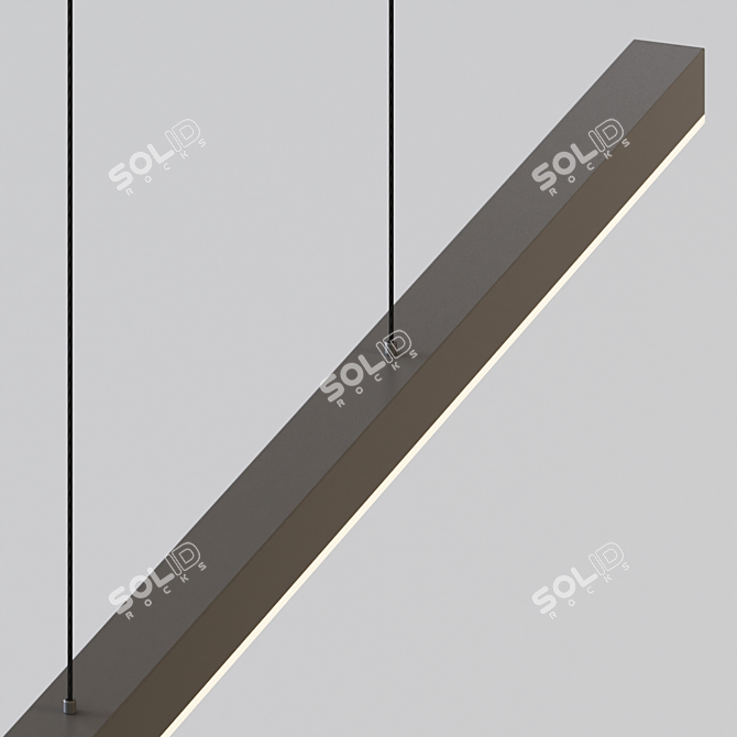 Sleek Vega LED Linear Light 3D model image 3