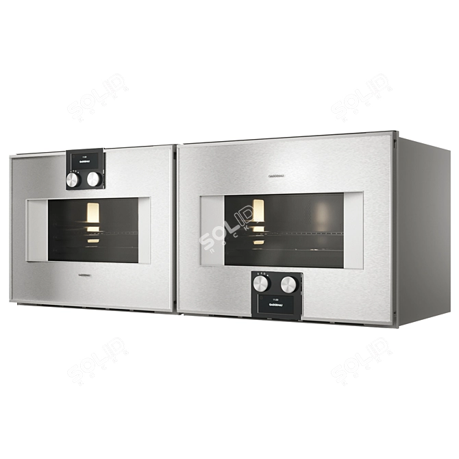 Gaggenau Stainless Steel Combi Oven Set 3D model image 1