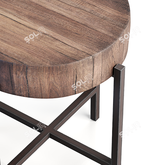 Rustic Reclaimed Wood Tables - Fargo Collection 3D model image 5