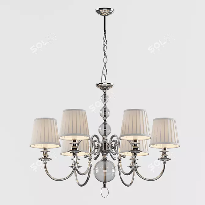 Chic Crystal Chandelier for Elegance 3D model image 1