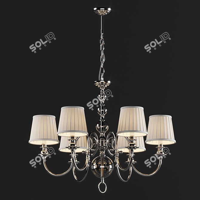 Chic Crystal Chandelier for Elegance 3D model image 3