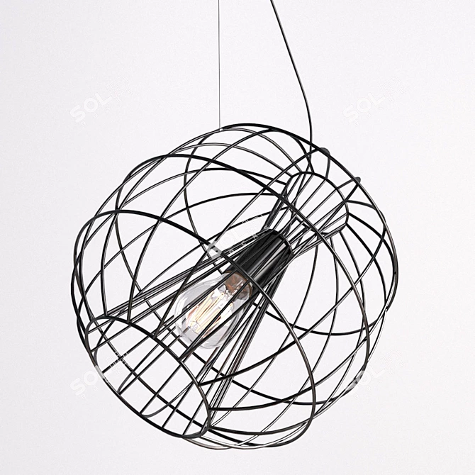 Elegant Marl Pendant Light 3D model image 1