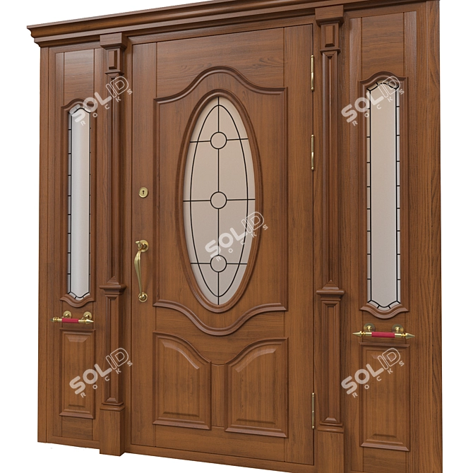 Title: Classic 3D Door - 1900mm H x 2100mm - 3D Max & Obj (MTL) 3D model image 3