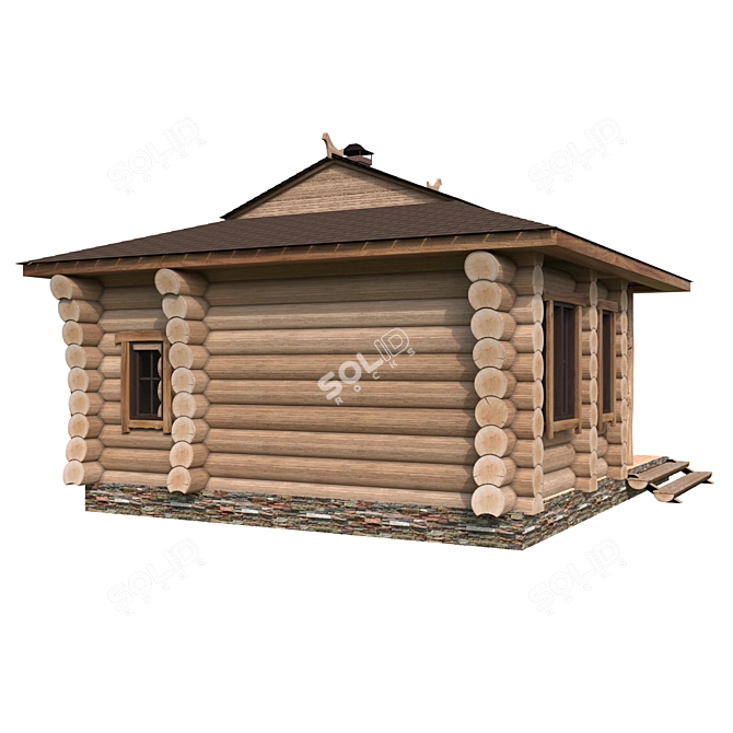 Enchanting Sauna Retreat 3D model image 3