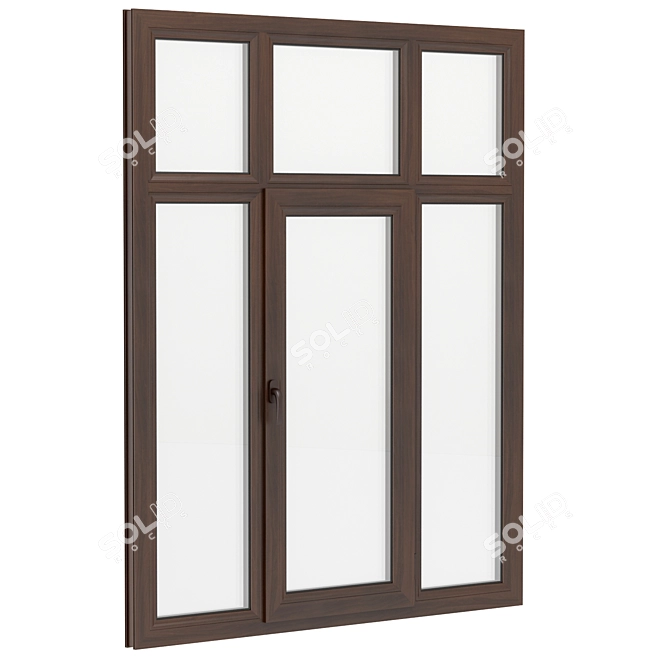 Versatile Rectangular Windows: 4 Sizes 3D model image 2