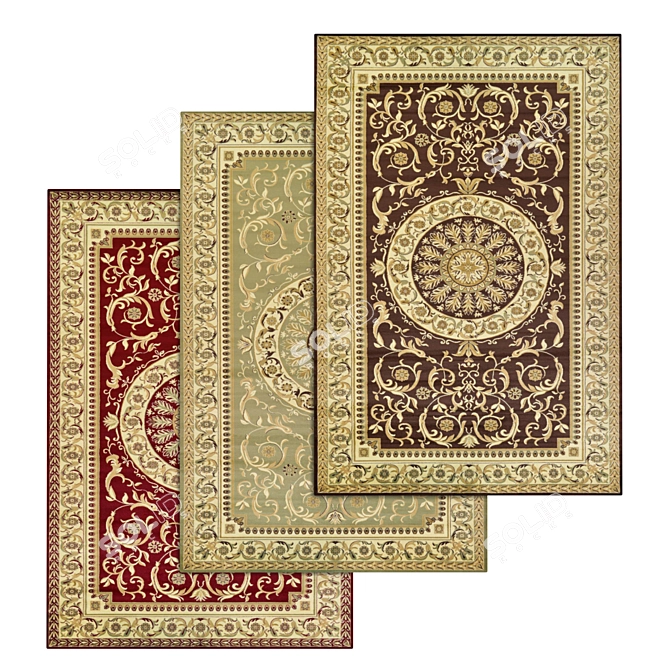 Luxury Carpets Set 1875 3D model image 1