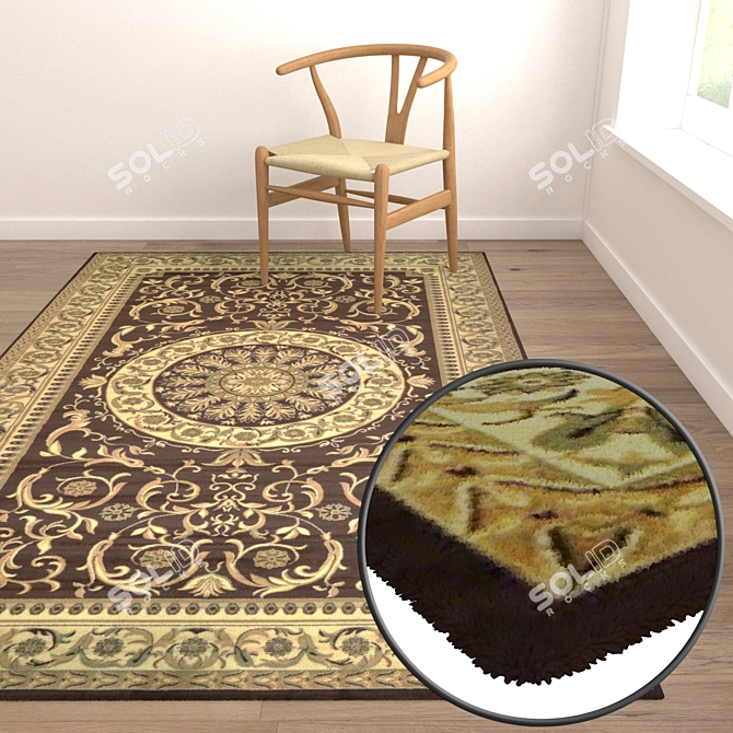 Luxury Carpets Set 1875 3D model image 5