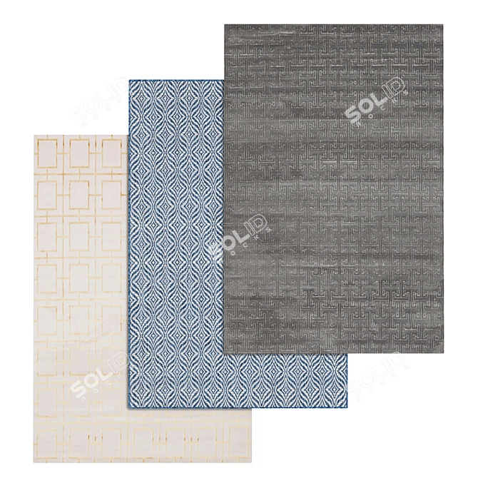 Luxury Carpets Set 3D model image 1