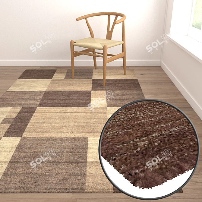 Luxury Carpets Set 3D model image 5