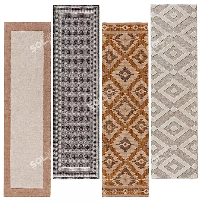 Elegant Carpet Runners 3D model image 1