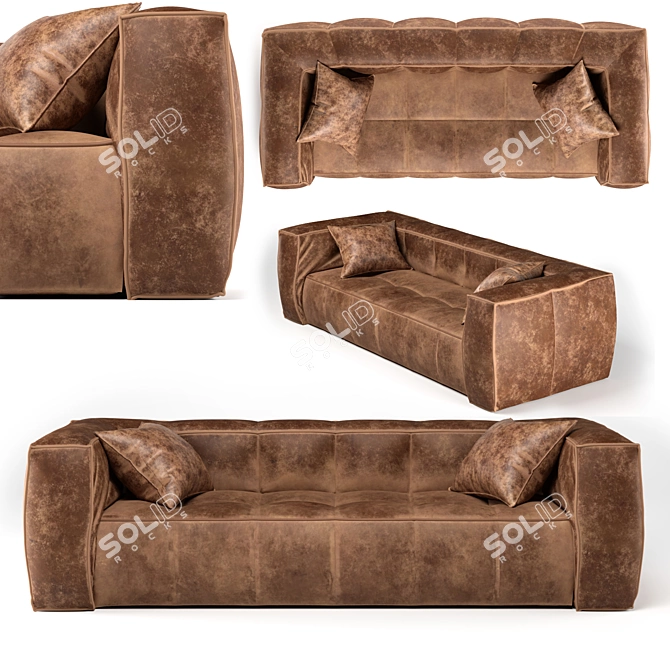 Vintage Leather Copa Sofa 3D model image 1