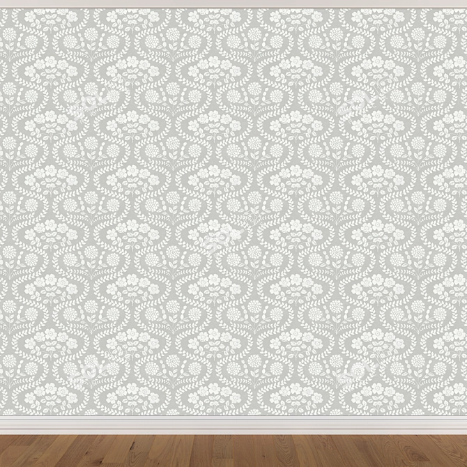 Title: Seamless Wallpaper Set with 3 Textures 3D model image 3