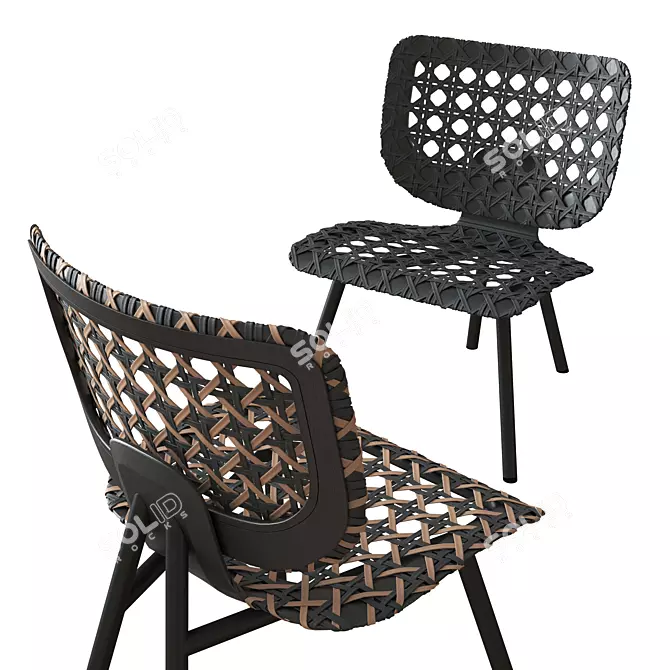 Elegant Aerial Lounge Chair 3D model image 2