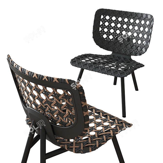 Elegant Aerial Lounge Chair 3D model image 12