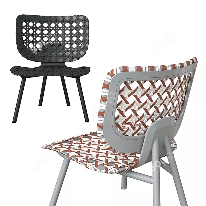 Elegant Aerial Lounge Chair 3D model image 14