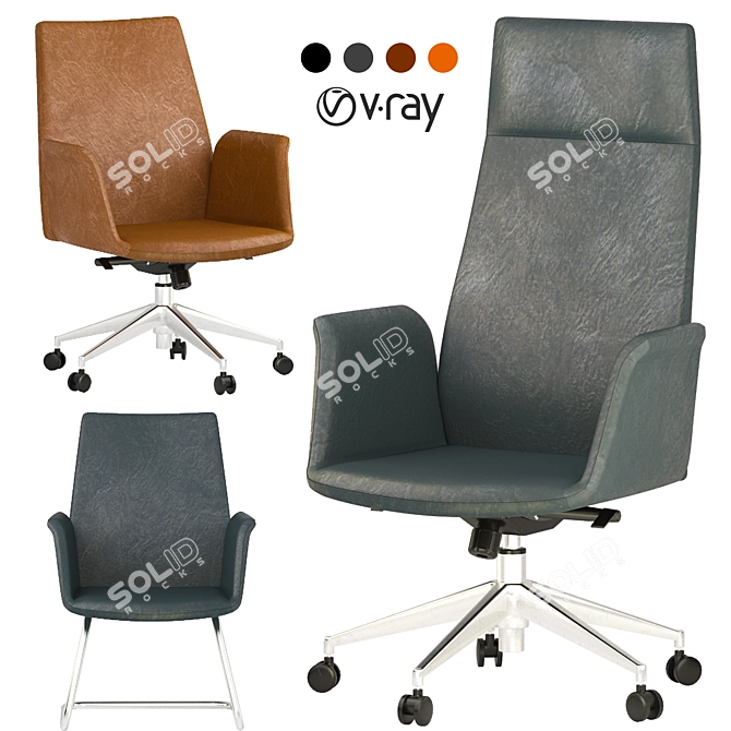 Modern Office Chair Collection 3D model image 1