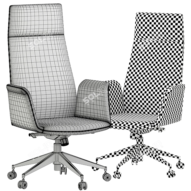 Modern Office Chair Collection 3D model image 5