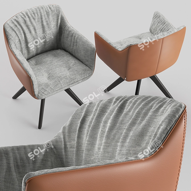 Rolf Benz 641: German Luxury Chair 3D model image 2