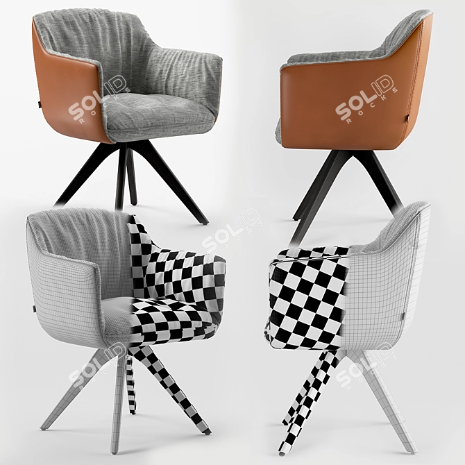 Rolf Benz 641: German Luxury Chair 3D model image 4