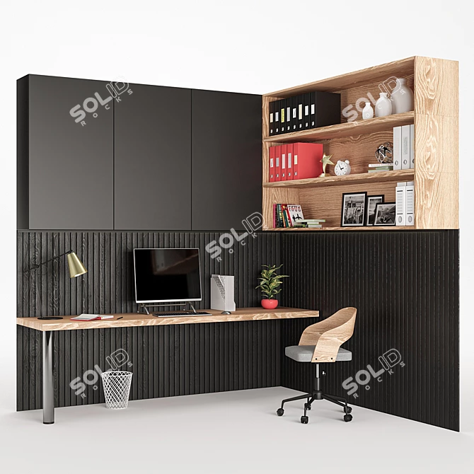 Optima Corner Workstation 3D model image 1