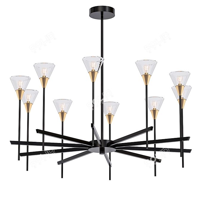 Elegant Beatrice Chandeliers: Illuminate with Style 3D model image 1