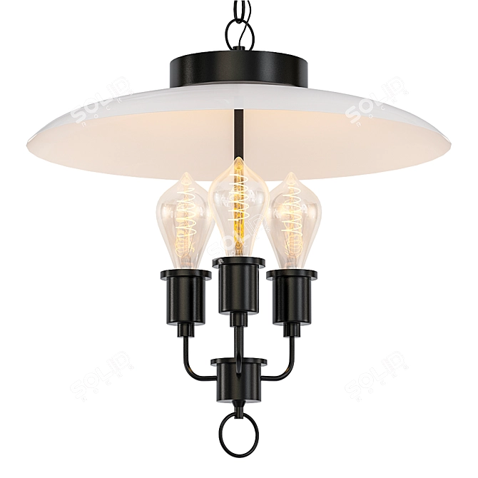 Elegant Geneva Pendant: 45cm 3D model image 1