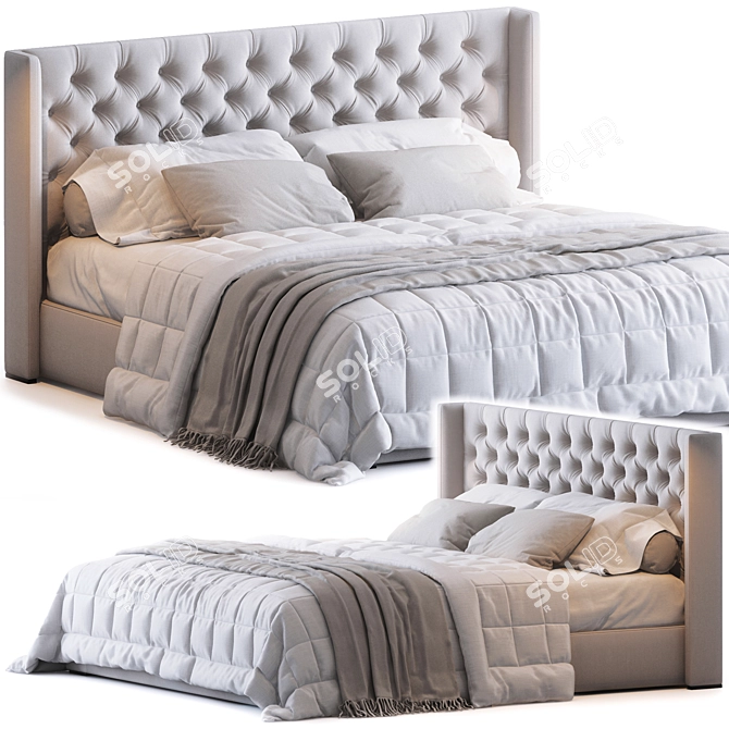 Adler Bed - Elegant Restoration 3D model image 1