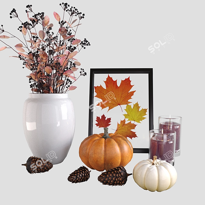 Autumn Decorative Set: 3D Model 2013 3D model image 1