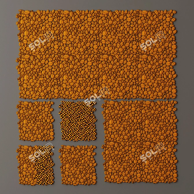 Large Pebble Oval Panel Tile 3D model image 5