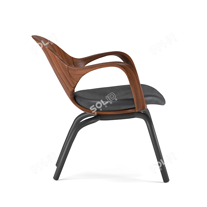 Elegant Clad Armchair 3D model image 3