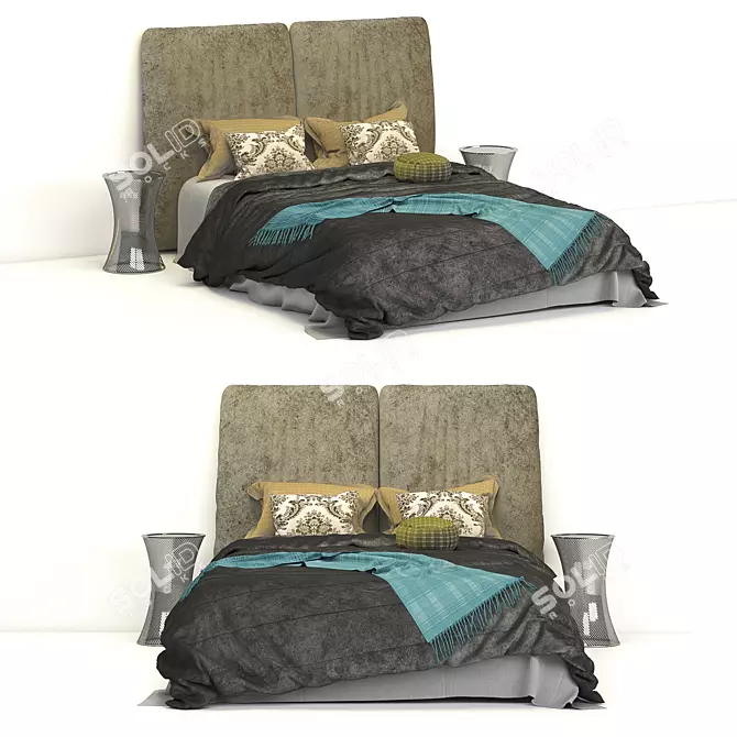 Premium Bed: Superior Quality & Stunning Design 3D model image 1
