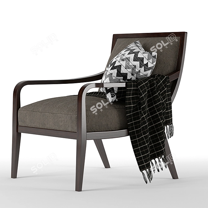 Elegant Caracole Chair with Curvaceous Design 3D model image 2