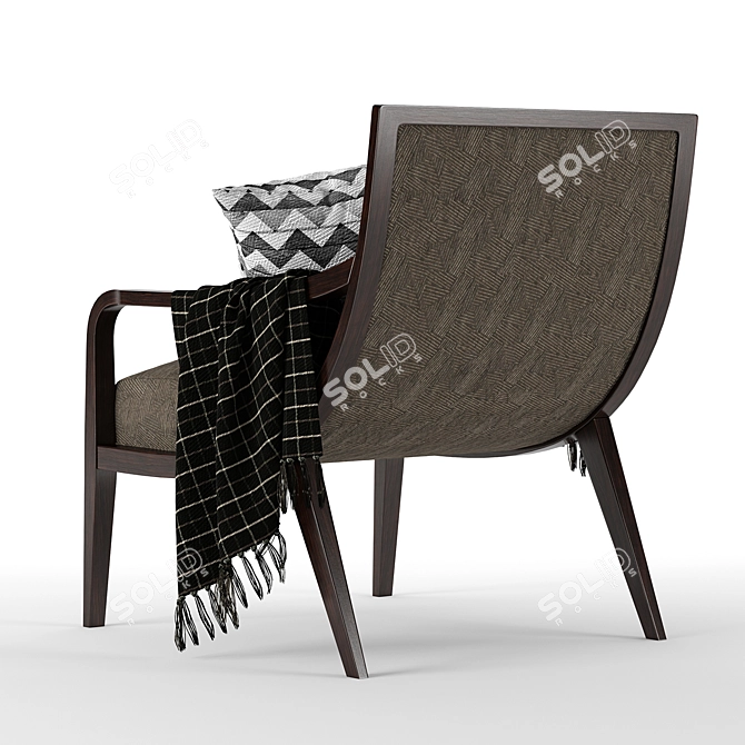 Elegant Caracole Chair with Curvaceous Design 3D model image 3