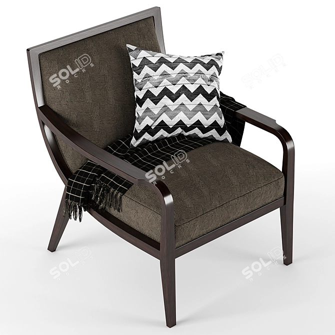Elegant Caracole Chair with Curvaceous Design 3D model image 4