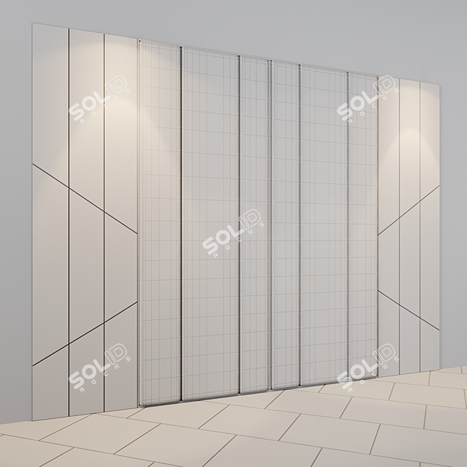 Title: Elegant Customizable Headboard and Wall Panel 3D model image 5