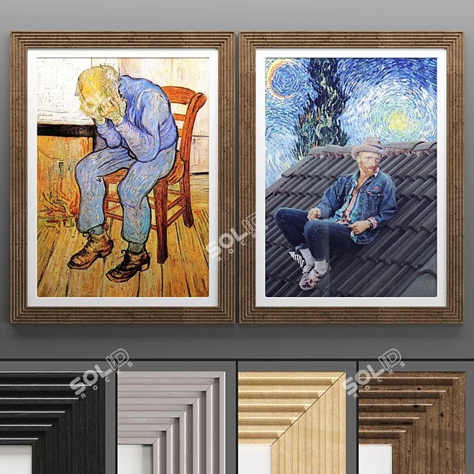 Art Frame 616: Modern 50x70cm Frames 3D model image 1