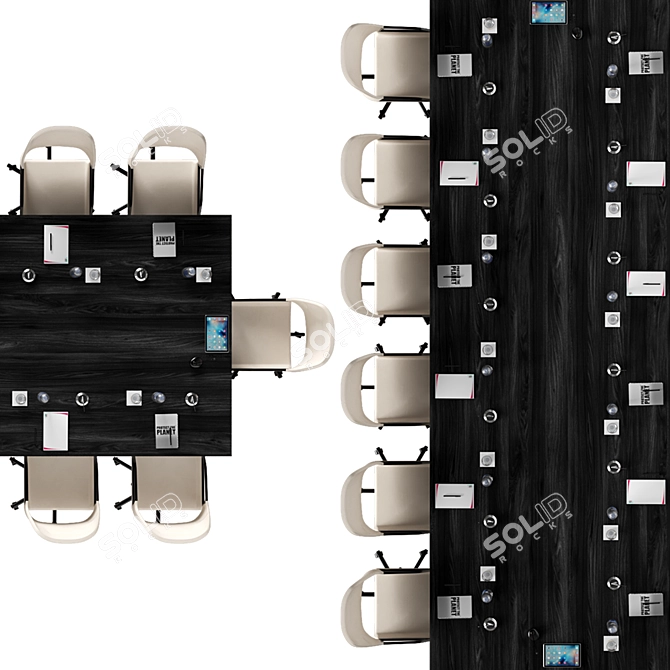 Modern Conference Table 10 3D model image 4