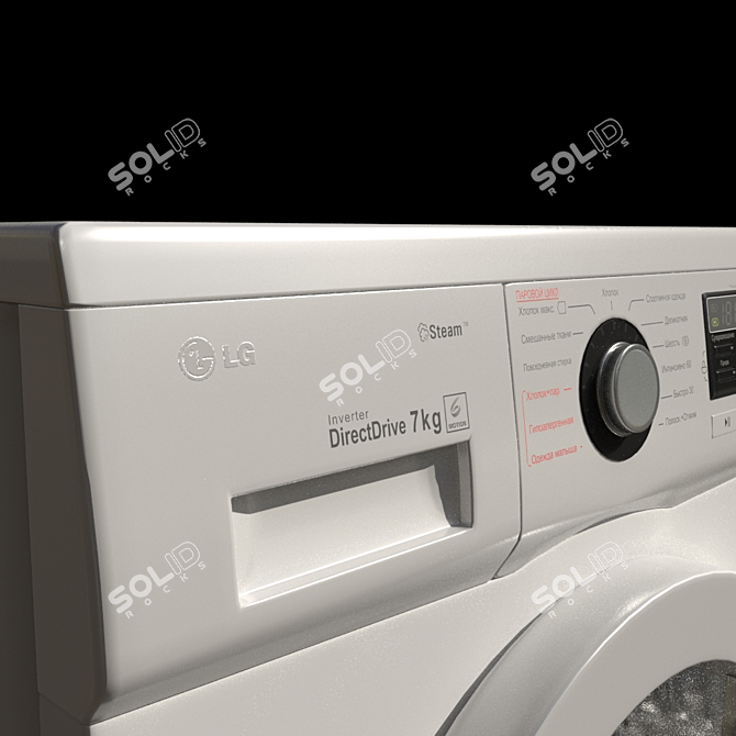 LG F1296HDS3 Ultra-Quiet Steam Washing Machine 3D model image 3