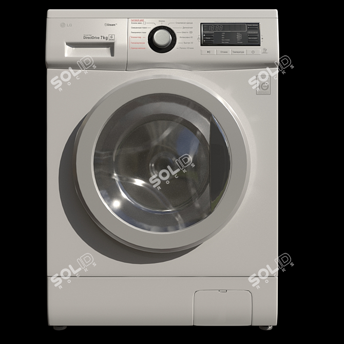 LG F1296HDS3 Ultra-Quiet Steam Washing Machine 3D model image 5