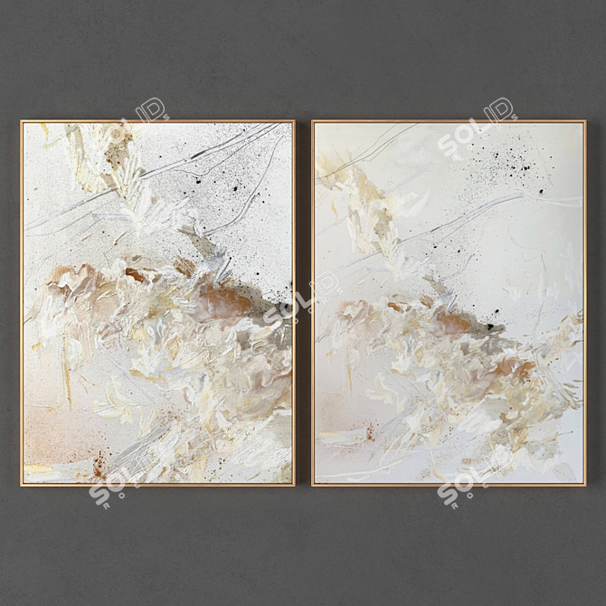 Modern Art Frames 800x600 mm 3D model image 1